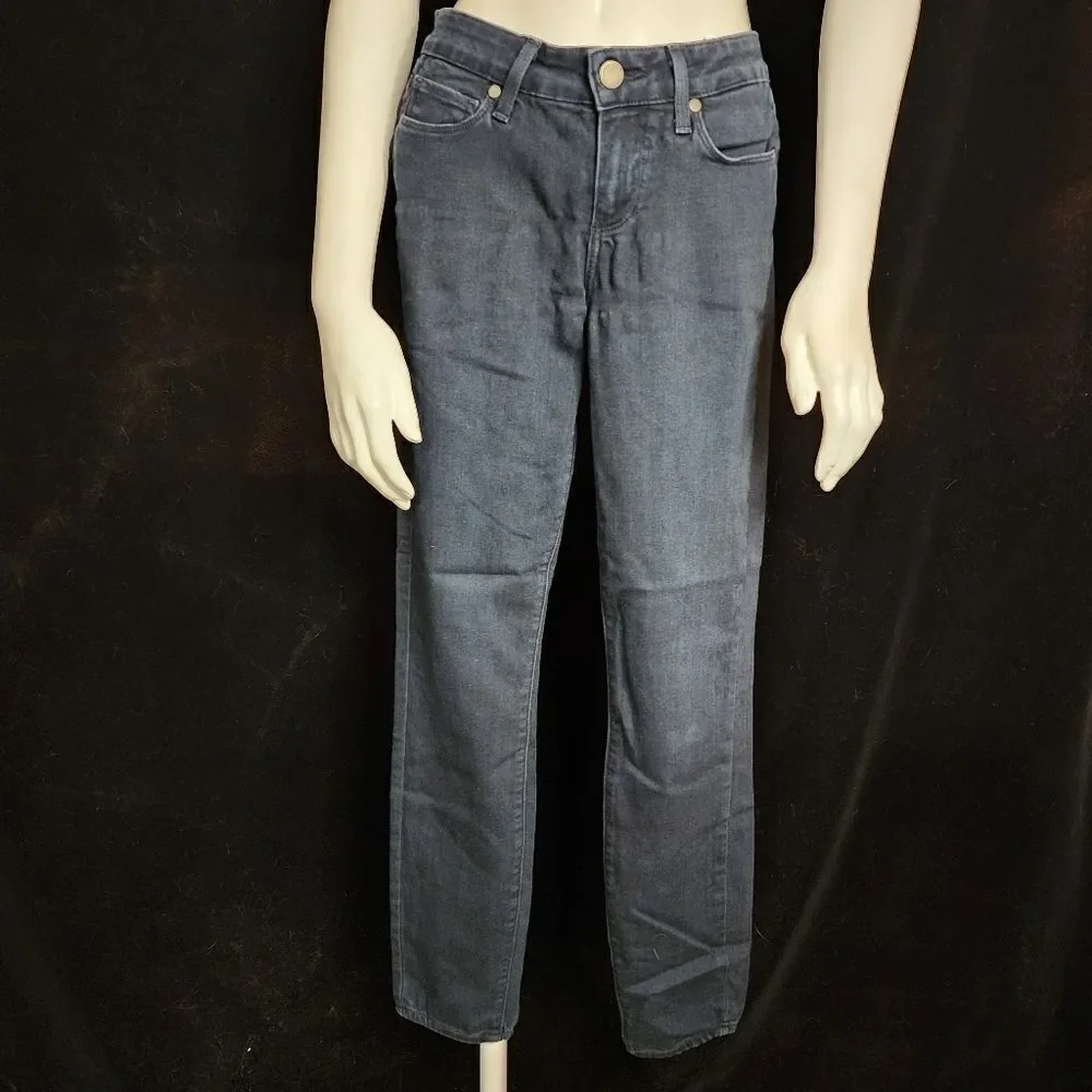 Paige Verdugo Ankle Dark Wash Blue Jeans (26) - Picture 3 of 8
